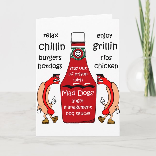 Cartão Churrasco engraçado (Frente)