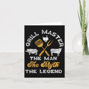 Cartão Churrasco Fumante Grelha Domina O Homem O Mito Da 