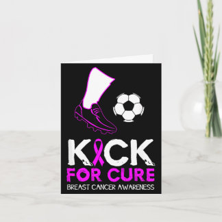 Cartão Chute para design de bola de futebol câncer de mam