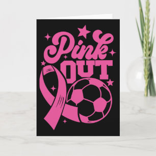 Cartão Chute Rosa Para Uma Cura Futebol Câncer de Mama Ro