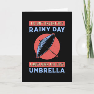 Cartão Chuva Cloud Umbrella Raindrop Clima Rainy Gift