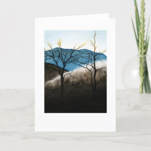 Cartão Chuva congelada azul