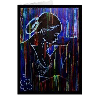 Cartão Chuva crioula - azul