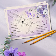 Chuva de Bebê Elegante com Floral Roxo - Cruzadinh