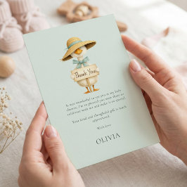 Cartão Chuva de Bebê Minimalista Obrigada Silly Goose Sag