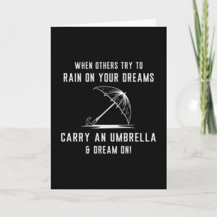 Cartão Chuva Nuvem Raindrop Umbrella Clima Rainy Gift