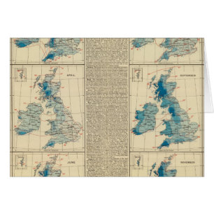 Cartão Chuva, temperatura, Ilhas Britânicas