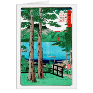 Cartão Chuzenji Lake Hiroshige Belas Artes Japonesas