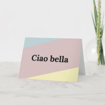 Ciao bella lettering em língua italiana