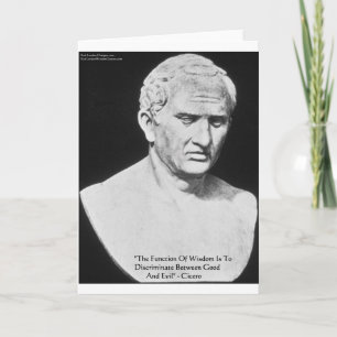 Cartão Cicero "Good & Evil" Wisdom Quote Cards & Gifts