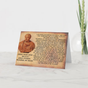 CARTÃO CICERO QUOTE - NATION CANNOT SURVIVE TREASON