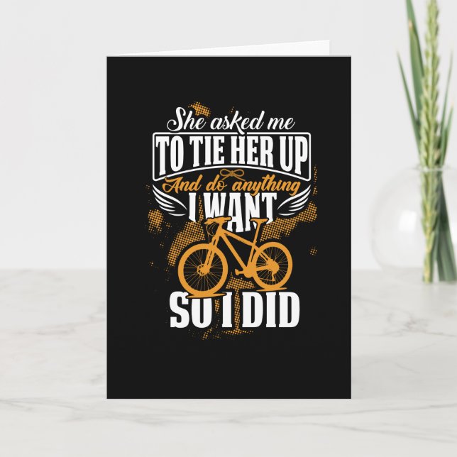 Cartão Ciclismo Bicicleta Engraçado Diversão Humor Andar (Frente)