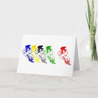 Cartão ciclismo de corridas de bicicleta rodoviária