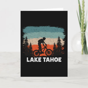 Cartão Ciclismo de montanha em Lake Tahoe ao pôr do sol r