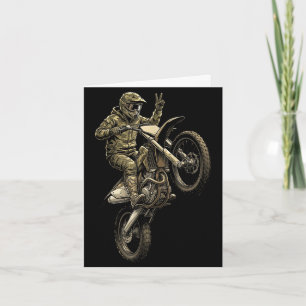 Cartão Ciclismo de motocross de terra camuflagem piloto f