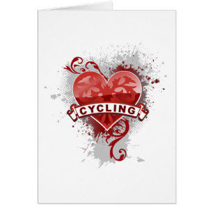 Cartão Ciclismo do amor