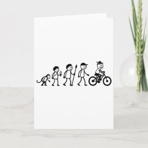 Cartão Ciclismo Mtb Bmx Ciclismo Boneco De Palito Bicicle