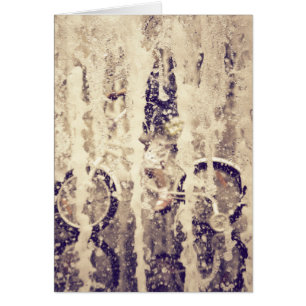 Cartão Ciclismo na Chuva