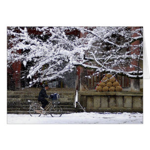 Cartão Ciclismo na neve