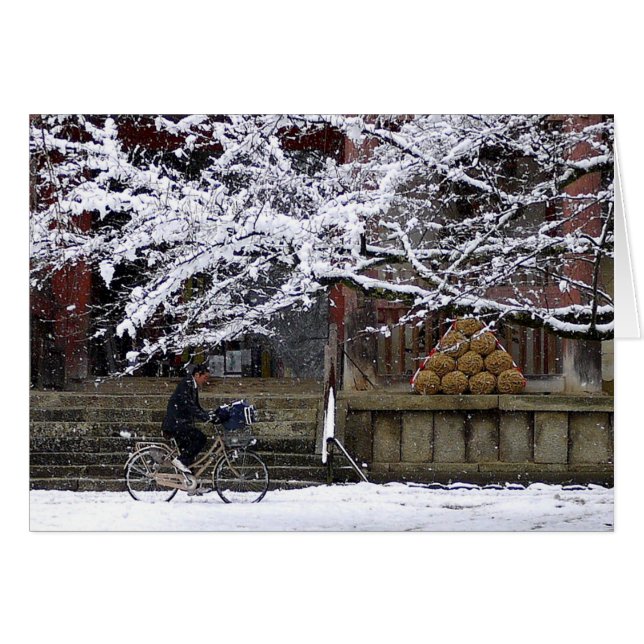 Cartão Ciclismo na neve (Frente Horizontal)