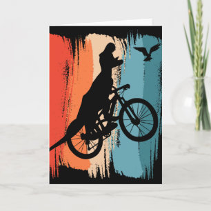 Cartão Ciclismo T-rex Dinossauro Mountain Bike Dino Ridin