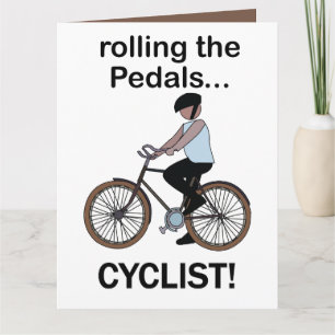 Cartão Ciclista Ciclismo Pedalando