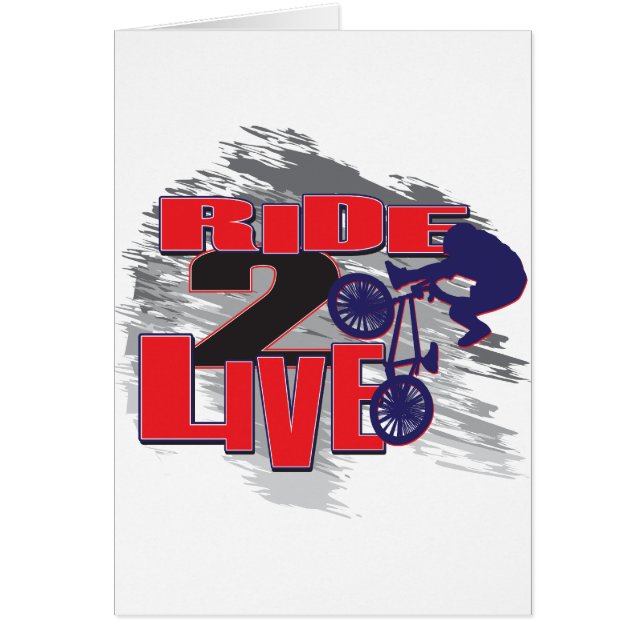 Cartão Ciclista de BMX Ride 2 Live (Frente)