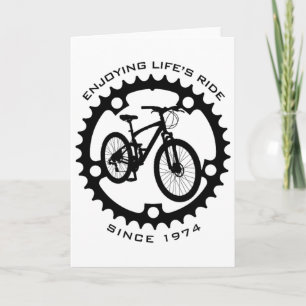 Cartão Ciclista de Montanha de 51 Anos 1974 Aniversário d