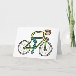 Cartão Ciclista Stickman