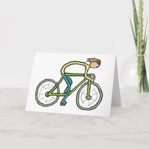 Cartão Ciclista Stickman