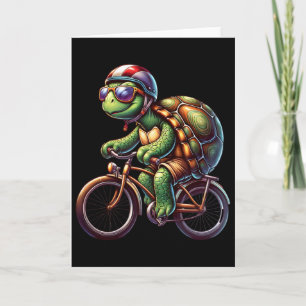 Cartão Ciclista Tartaruga Apaixonado Ciclismo Para Ciclis