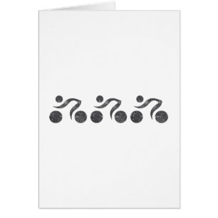 Cartão Ciclistas em Cinzas