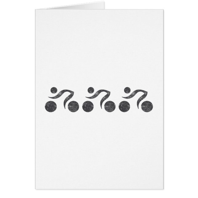 Cartão Ciclistas em Cinzas (Frente)