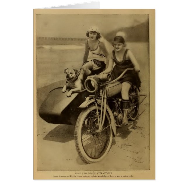 Cartão Ciclo 1918 do cão do retrato de Marie Prevost (Frente)