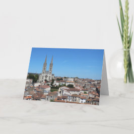 Cartão Cidade antiga de Niort Skyline, França