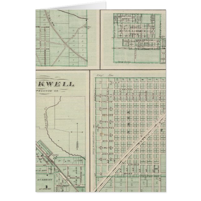 Cartão Cidade Corporativa de Fowler, Benton Co (Frente)