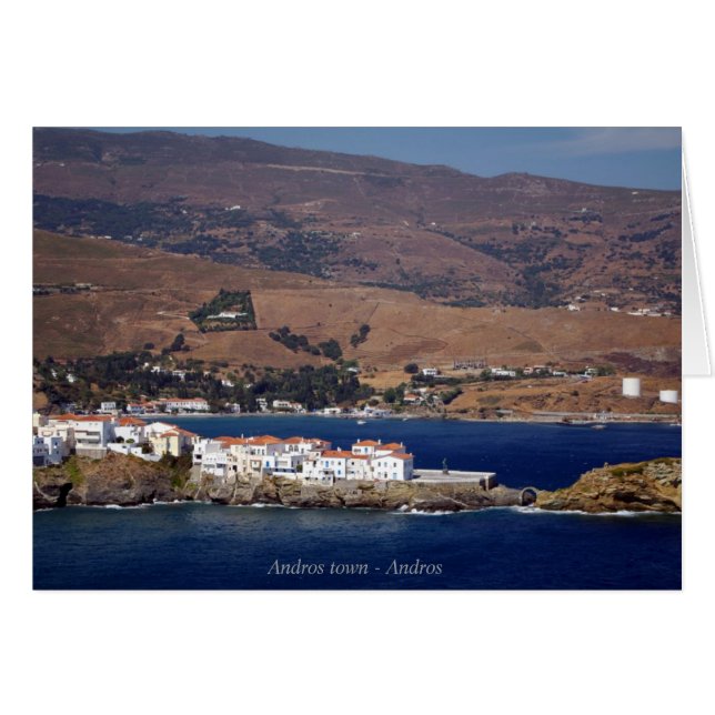 Cartão Cidade de Andros - Andros (Frente horizontal)
