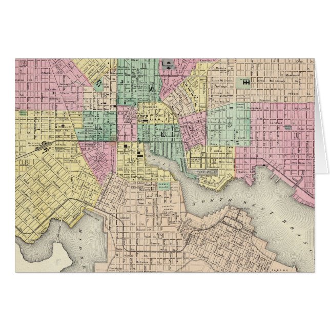 Cartão Cidade De Baltimore Maryland (Frente Horizontal)