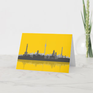 Cartão Cidade de Berlim - Skyline Grußkarte / Klappkarte