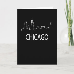 Cartão Cidade de Chicago Sonhos Retro Vintage
