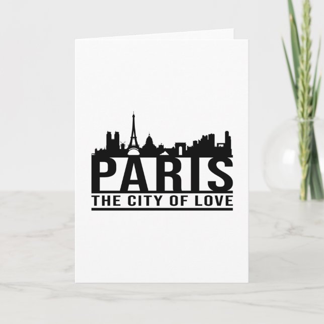 Cartão Cidade de Paris, França, cidade de Skyline Gift Id (Frente)