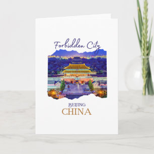 Cartão Cidade de Pequim Proibida China Souvenir Homens Ra
