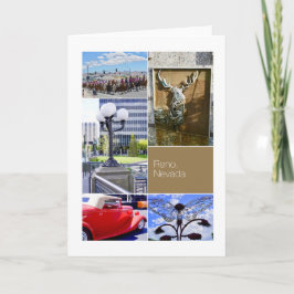Cartão cidade de Reno, Nevada, colagem fotográfica