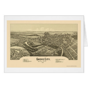 Cartão Cidade do bosque, mapa panorâmico do PA - 1901
