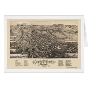 Cartão Cidade do montículo, mapa panorâmico da TA - 1884