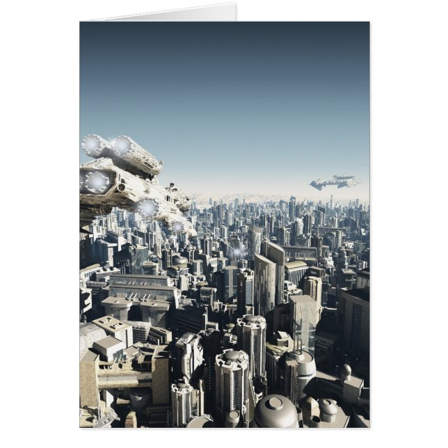 Cartão Cidade futura sob ataque (Frente)