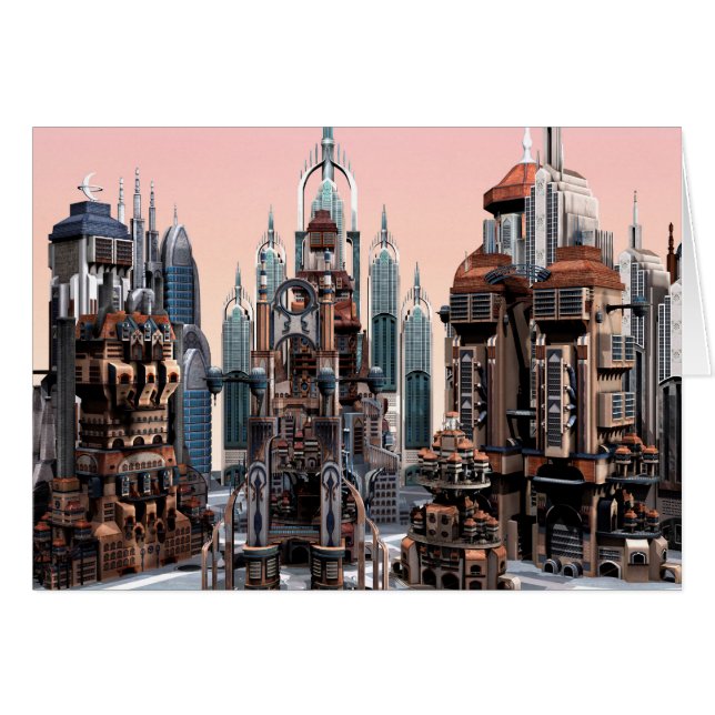 Cartão Cidade Futurística (Frente Horizontal)