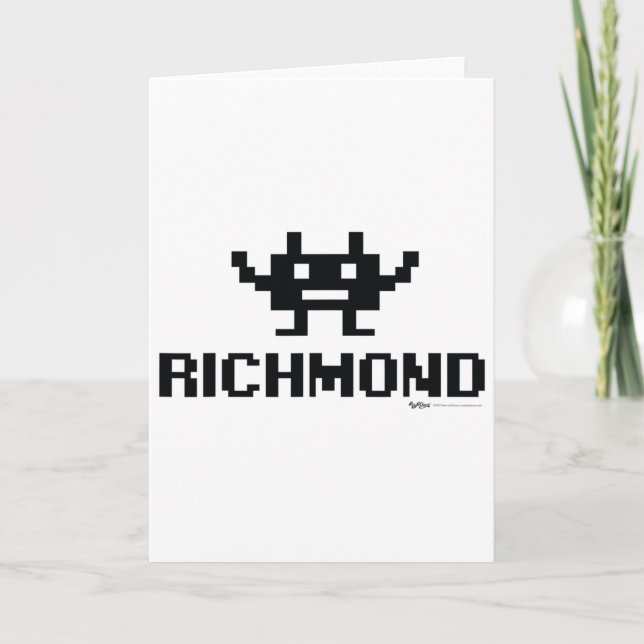 Cartão Cidade Gamer de 8 bits de Richmond (Frente)