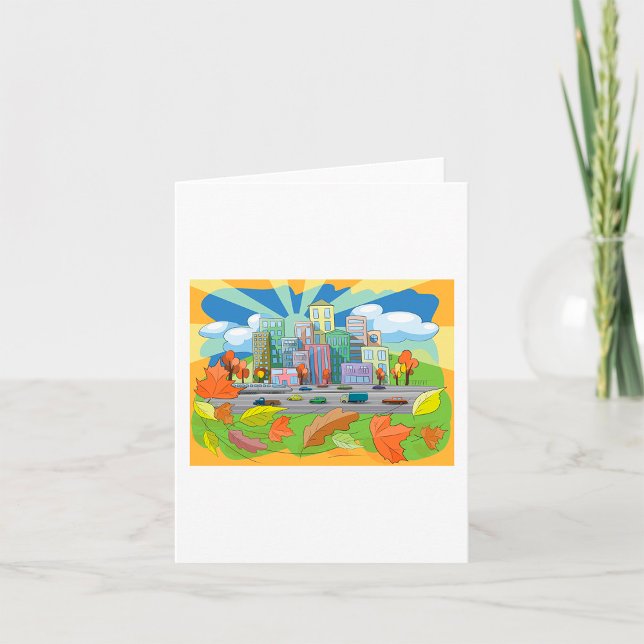 Cartão Cidade No Outono (Criador carregado)