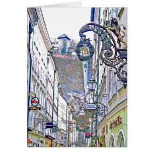 Cartão cidade velha - Salzburg